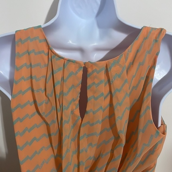 Pants Store Women’s Coral Striped Dress with Belt! - Picture 6 of 7